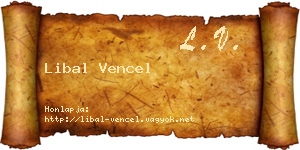 Libal Vencel névjegykártya